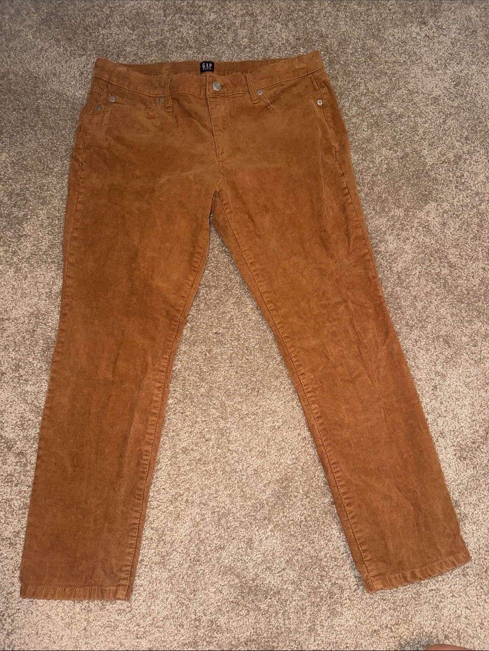 GAP True Skinny Corduroy Pants - size 30P - Brown/Tan. B14